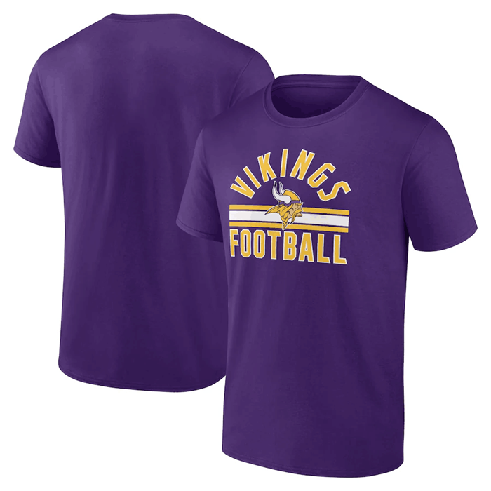 Men's Minnesota Vikings Purple Arch Stripe T-Shirt